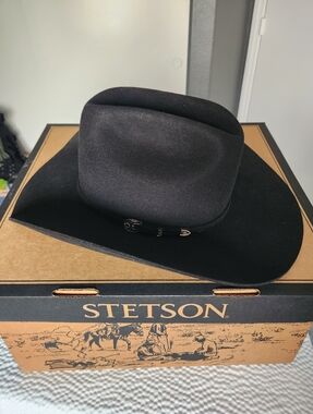 Stetson Black Corral Cowboy Hat 7 1/2